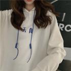 Chinese-embroidered Loose-fit Hoodie