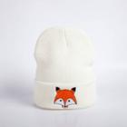 Fox Embroidered Beanie