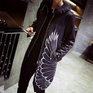Wing Printed Padded Coat