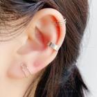 Metal Ear Cuff Set Set Of 3 - Silver - One Size