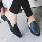 Pointed Loafer Mules