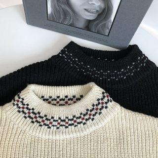Crew-neck Loose-fit Sweater - 2 Colors