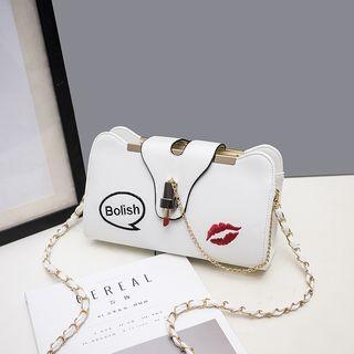 Lip & Lipstick Chain Strap Cross Bag