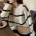 Striped Sweater Stripe - Off White - One Size