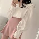 Double Breasted Sailor-collar Blouse