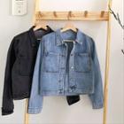 Single-breasted Long-sleeve Denim Jacket