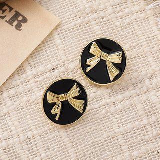 Bow Disc Alloy Earring