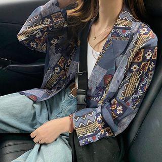 Patterned Blazer As Shown In Figure - One Size