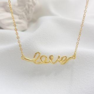 925 Sterling Silver Lettering Necklace