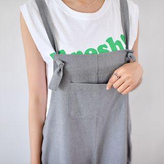 Pocket-front Wide-leg Jumper Pants
