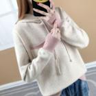 Hooded Color Block Sweater