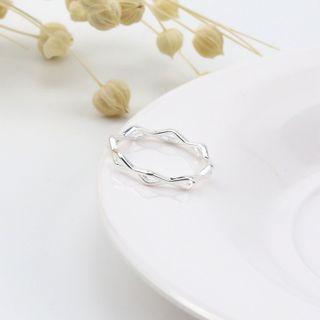 Cut-out Open Ring Ring - Silver - One Size