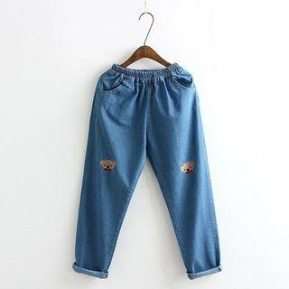Embroidery Boyfriend Jeans