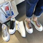Embellished Panel Platform Sneakers