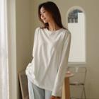Loose-fit Napped Cotton T-shirt