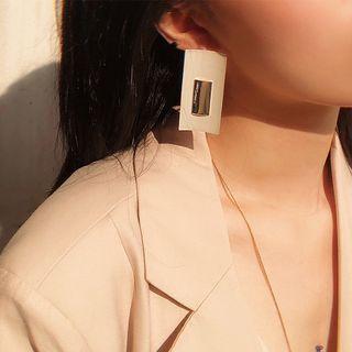 Alloy Rectangular Dangle Earring
