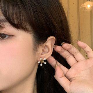 Rhinestone Star Ear Stud 1 Pair - Rhinestone Star Ear Stud - One Size