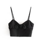 Spaghetti Strap Tie-front Cropped Top