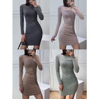 Crew-neck Mini Dress