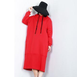 Pom Pom Midi Hoodie Dress