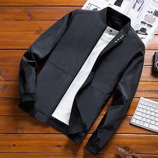 Studded Detail Stand Collar Jacket