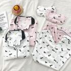 Set:puppy Printed Long-sleeve Top + Pants