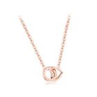 Simple And Fashion Plated Rose Gold Roman Numerals Round Heart-shaped 316l Stainless Steel Necklace Rose Gold - One Size