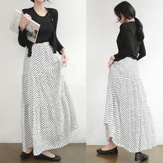 Polka-dot Maxi Skirt