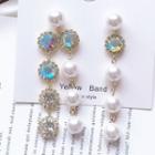 Non-matching Freshwater Pearl Rhinestone Dangle Earring