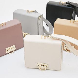 Metal-closure Square Hand Bag
