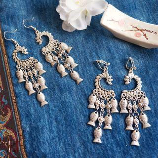 Fish Drop Earring / Fish Clip-on Earring