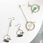 Non-matching Alloy Cloud Dangle Earring