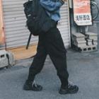 Gather Cuff Cargo Pants Black - L