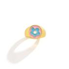 Flower Glaze Alloy Ring 0508 - Gold - One Size