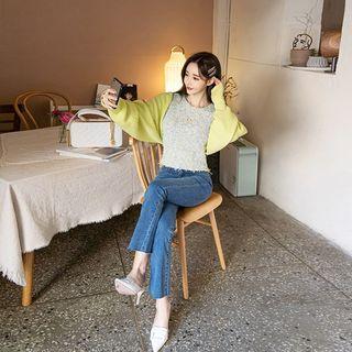 Tied Cutaway-back Cardigan