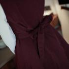 Inset Shirt Tie-waist A-line Dress