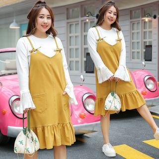 Loose-fit Ruffled Shift Dress