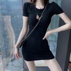 Butterfly-print Mini T-shirt Dress