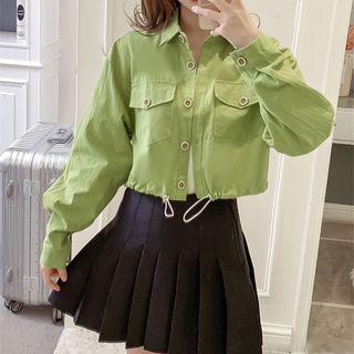 Long-sleeve Cargo Cropped Jacket