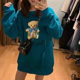 Long-sleeve Bear Printed Sweater