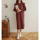 Layered Frill-trim Long Pullover Dress