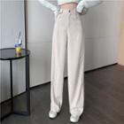 High Waist Wide Leg Corduroy Pants