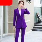 Tie Waist Blazer / Dress Pants / Set