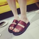 Peep-toe Double Strap Sandal