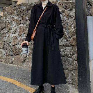 Long Shirtdress Black - One Size