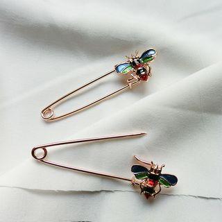Bee Safety Pin Brooch