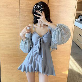 Set: Bow Swimdress + Cover-up