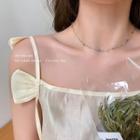 Faux Crystal Alloy Choker Multicolor - Green & Yellow & Blue - One Size