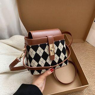 Argyle Crossbody Bucket Bag