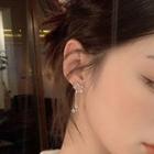 Star Bear Rhinestone Glaze Earring 1 Pair - Earring - Silver - One Size